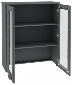 HAMAR sötétszürke tömör fenyőfa felső szekrény 85 x 35 x 100 cm