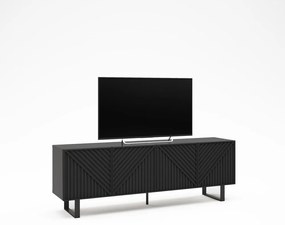 Fekete TV-állvány 161x55x35 cm Peta – Marckeric