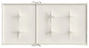 4 db melange krémszínű szövet háttámlás székpárna 100x50x4 cm