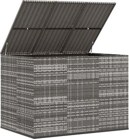 Szürke Polyrattan Kerti Párnatartó Doboz 145 X 100 X 103 Cm
