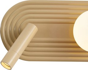 2 db-os Retro fali lámpa szett taupe színben, LED-del, 3 fokozatban dimmelhető és USB-C-vel - Lila