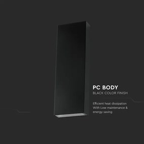 LED Kültéri fali lámpa LED/8W/230V 4000K IP65 fekete