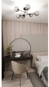 Csillár ROMA 6xE14/10W/230V fekete/füstös