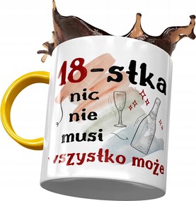 Sárga Bögre Születésnapra 18 18. 18. Ajándék Nyomtatott Fotóval