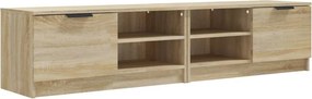 vidaXL 2 db sonoma-tölgy színű szerelt fa TV-szekrény 80x35x36,5 cm