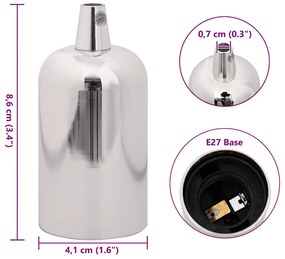 2 db szatén nikkel lámpatartók E27