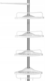 AKCIÓ Compact sarokpolc fürdőszobába teleszkópos 104-315 cm, fehér II. osztály