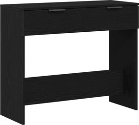 vidaXL Konzolasztal fiókkal Fekete tölgy 30 x 36 x 75 cm Faanyag