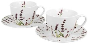 Levendula mintás porcelán teáscsésze szett Classic Lavender