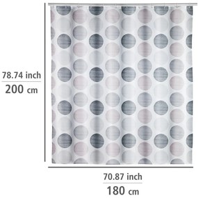 Zuhanyfüggöny 180x200 cm Pastel Dots – Wenko
