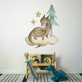 Gario Falmatrica gyerekeknek The world of dragons - sárkány a felhőn és egy fán Méret: 100 x 80 cm