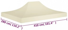 krémszínű tető partisátorhoz 4 x 3 m 270 g/m²