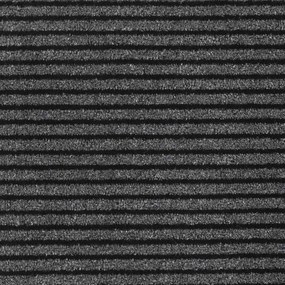 lábtörlő csíkos fekete és szürke 115x500 cm