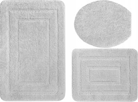 Fürdőszobaszőnyeg Alor Csúszásgátló Jany Szürke Hamu 3 részes Szett