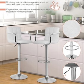 MIADOMODO Bárszék 2 db karfás fehér