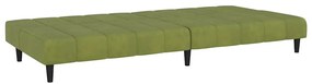 kétszemélyes világoszöld bársony kanapéágy