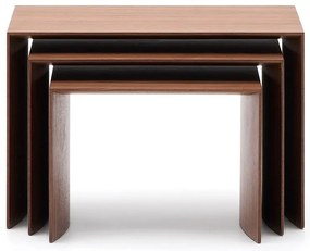 Tárolóasztal szett diófa dekorral 3 db-os 40x60 cm Litto – Kave Home