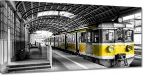 Vászonkép 180x90 Sárga vonat
