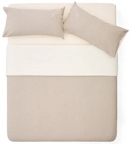 Bézs kétszemélyes hosszabbított pamut-perkál ágyneműhuzat 240x220 cm Sotela – Kave Home