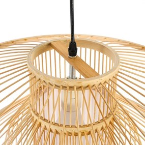 Immax 08255L - Csillár zsinóron PINCHOS 1xE27/40W/230V átm. 50 cm bambusz