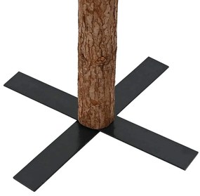 zöld vékony karácsonyfa valódi fával és fehér hóval 210 cm