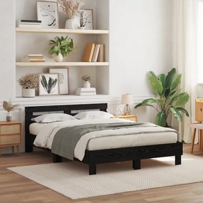 Fekete Ágykeret Fekete tölgy Fa 140 x 190 cm Tartós