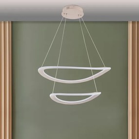 LED csillár kábelen CASHMERE LED/75W/230V átm. 59,5 bézs
