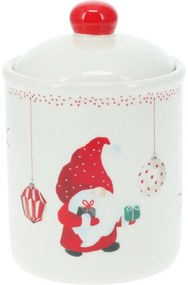 Kerámia doza fedéllel Karácsonyi manó