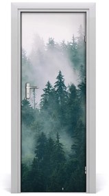 Ajtóposzter öntapadós Köd az erdőben 85x205 cm
