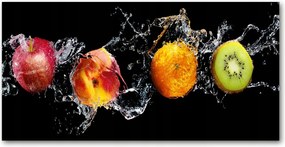 Fotó kép edzett üveg Gyümölcsök és víz 140x70