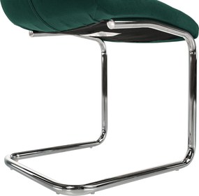 Étkezőszék, smaragd Velvet szövet/króm, SALOMA NEW