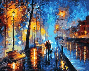 Festés számok szerint kép kerettel "Sétány 3" 40x50 cm