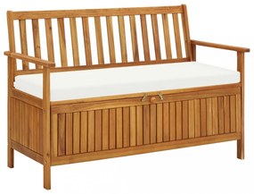 tömör akácfa kerti XL tárolópad 120 x 63 x 84 cm
