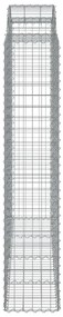 7 db íves horganyzott vas gabion kosár 200x50x200/220 cm