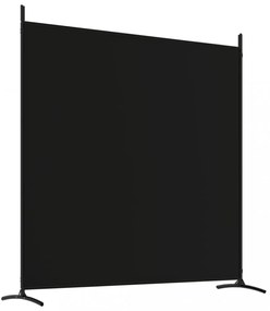 4 paneles fekete szövet térelválasztó 698x180 cm