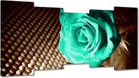 Vászonkép 150x80 Türkiz rózsa szépia