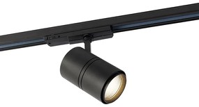 Modern, fényerőszabályozható, 3 fázisú sínlámpa fekete, LED-del 3000K - Ruler 38