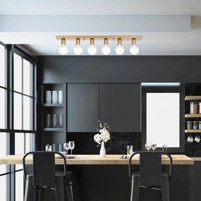 Mirro 12227 arany fém 6 izzós függőlámpa