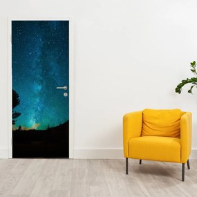 Fotótapéta ajtóra - Éjszakai égbolt csillagokkal (95x205cm)