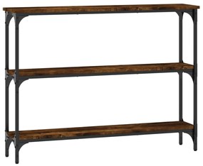 füstös tölgy színű szerelt fa tálalóasztal 100x22,5x75 cm