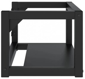 fekete vas fürdőszobai fali mosdókagylókeret 59 x 38 x 31 cm