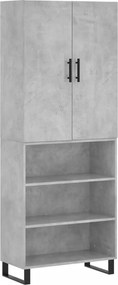 vidaXL betonszürke szerelt fa magasszekrény 69,5 x 34 x 180 cm