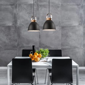 Fekete függőlámpa fém búrával Danielle – LAMKUR