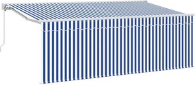 vidaXL Behúzható napellenző Kék 350 x 200 cm szövet