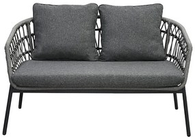 Kerti Ülőgarnitúra, Fém + Polyrattan, Szürke. AZ-L1880 GREY