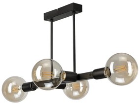 Csillár rúdon ASTRID 4xE27/60W/230V fekete