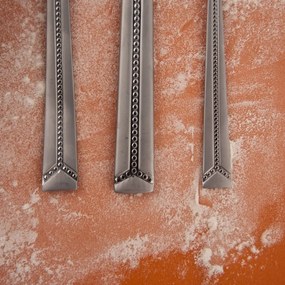 Ezüstszínű rozsdamentes acél evőeszköz készlet 24 db-os Bright – Orion