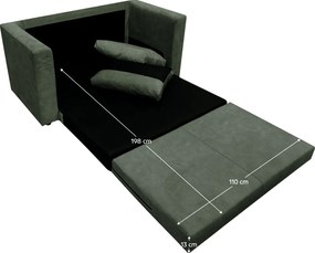 Kihúzható kanapé, zöld, BEJA