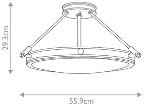 Elstead HK-COLLIER-SF-M - Felületre szerelhető csillár COLLIER 4xE14/60W/230V
