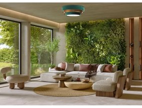 TRINITI mennyezeti lámpa 2xE27/60W/230V zöld/arany